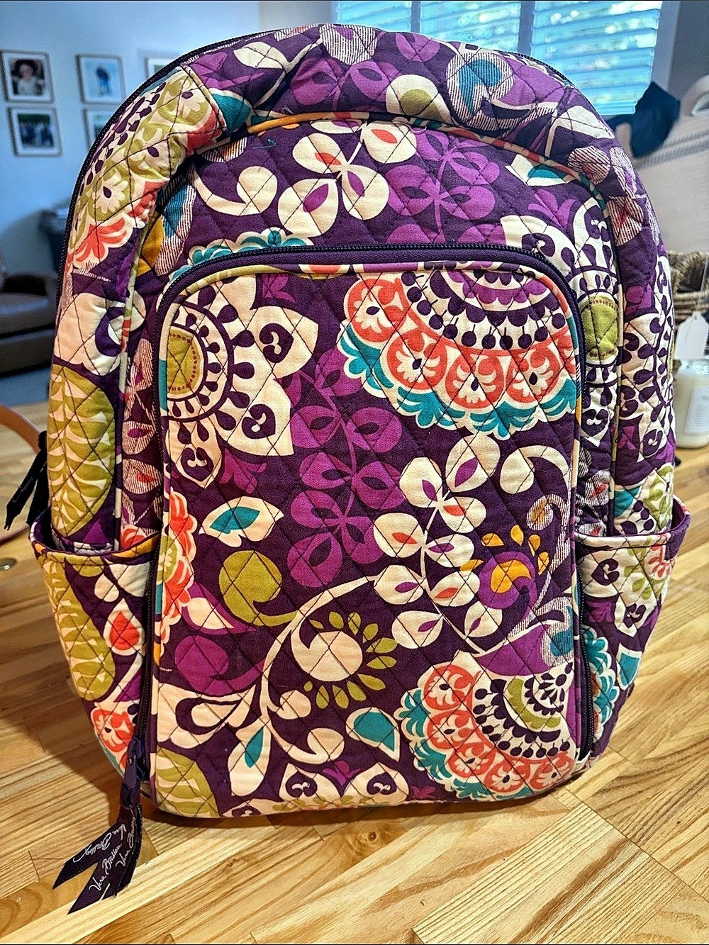 Vera Bradley Campus Backpack Floral Purple & Multicolor